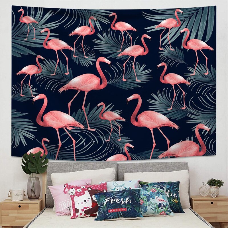 Fuwatacchi – tenture murale imprimée feuilles de palmier, tenture vent, tente de Camping, matelas de voyage, couvertures de couchage,: 150x130cm / TPPT00020008