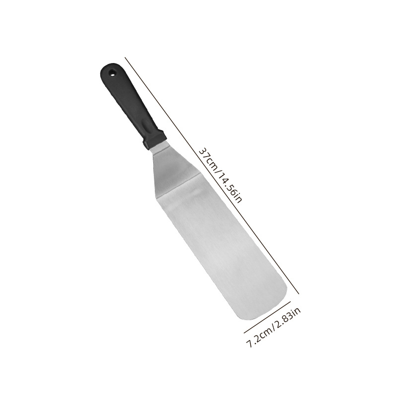 Kitchen Stainless Steel Scraper Cooking Spatula Barbecue Spatula Plate Barbecue Spatula Hamburger Spatula Cooking Utensils: Light Grey