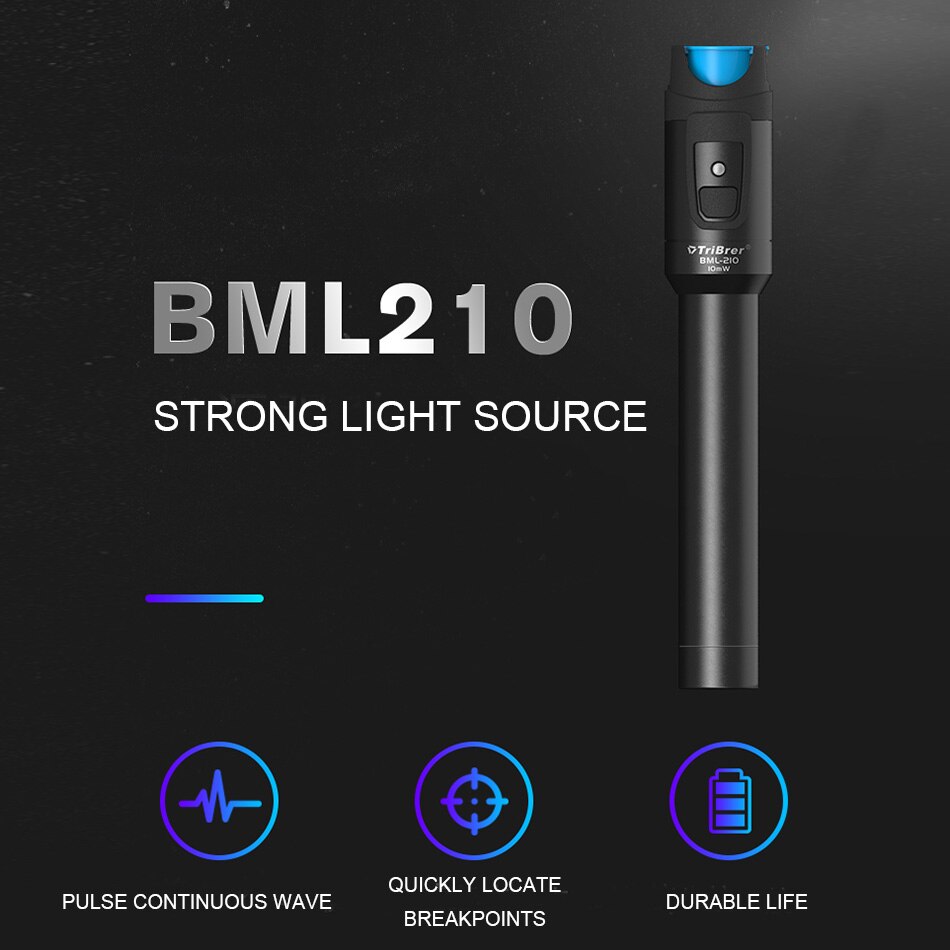 BML210 10km Red Light Fiber Pen 20mW Source Test Polishing 30 Kilometers Detection Mini Red China Telecom