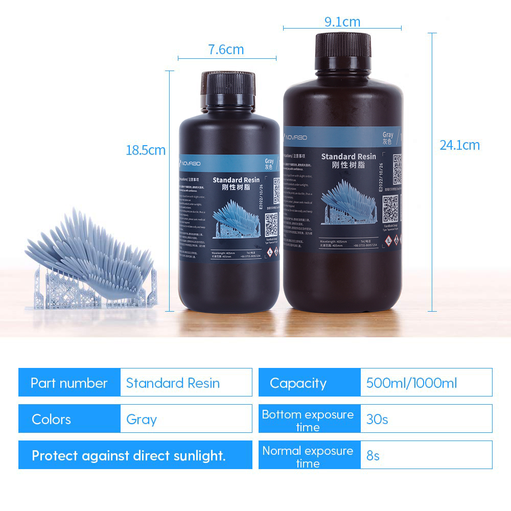 Nova3d Resin for 3d Printer 500g/1kg Liquid Photopolymer Resin 405nm UV Resin LCD 3D Printing Material Sensitive Resina