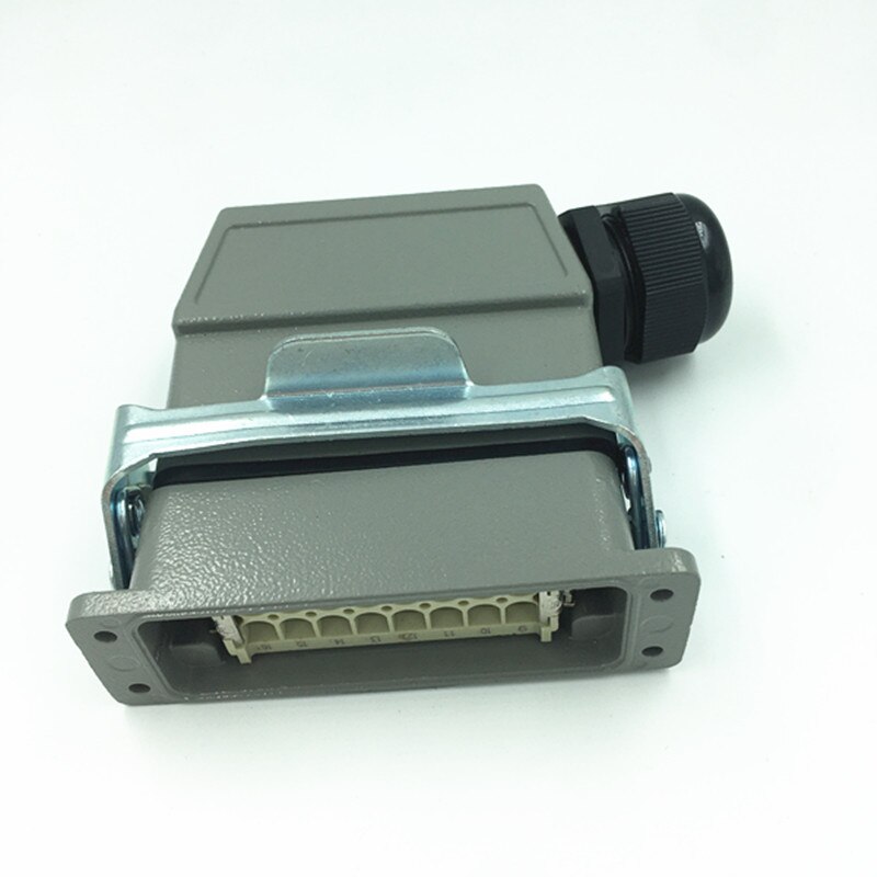 Heavy-duty Connector 16-pin Waterproof Rectangular Aviation Plug Socket Small 16-pin HDC-HA-016-1 Concealed