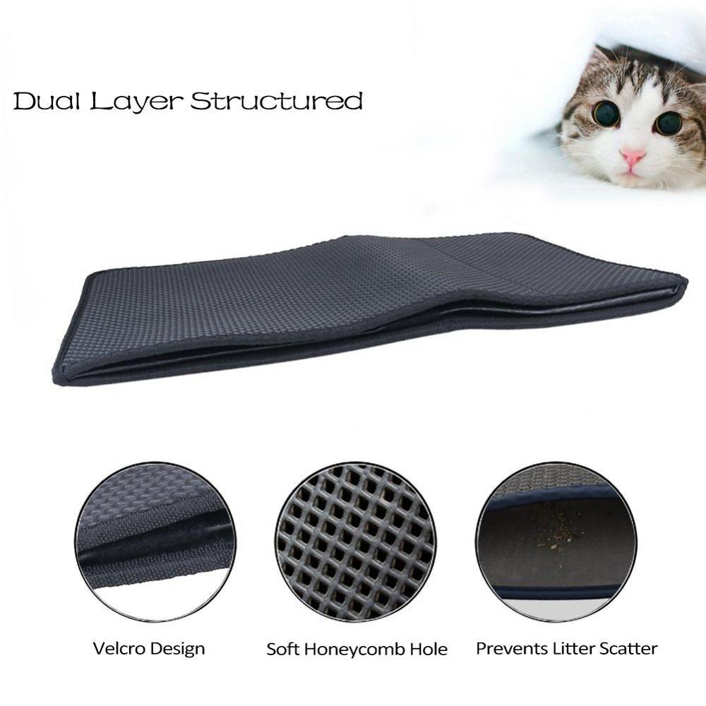 Folding Cat Litter Trapper Mat Waterproof Honeycomb Sifting Pad Protect Floor Carpet Eco-friendly EVA Foam Trash Pad