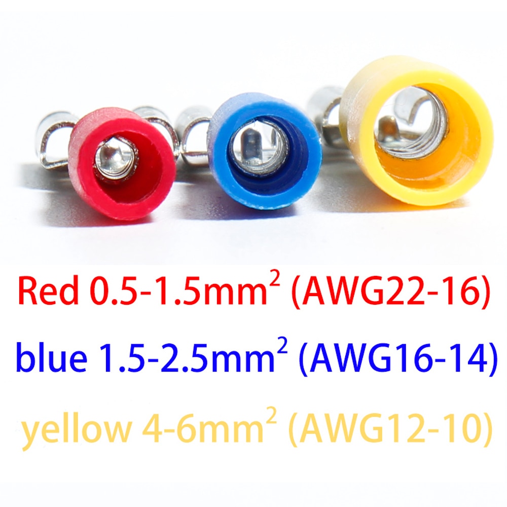 Terminals Connectors Electrical Crimp Spade Ring Lug Cable wire car Full Insulated Fork plug Cold pressing fast pluggable spring