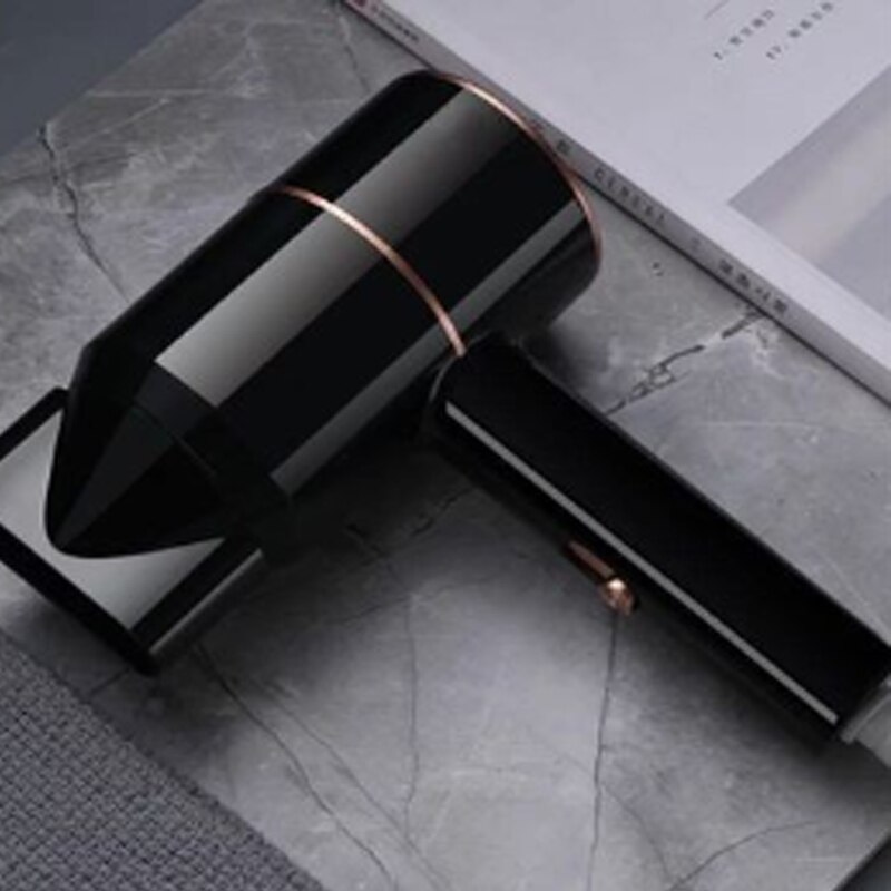 Electric Hair Dryer With Negative Ion Diffuser Blue Light Blow Dryer Powerful Soldering Blower Hairdryer Hair Drying Machine: Black with EU Plug