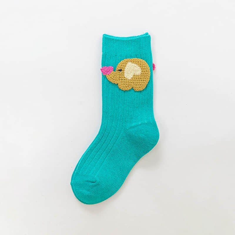 Lente En Herfst Kinderen Sokken Katoen Cartoon Monet Dier Accessoires: blue