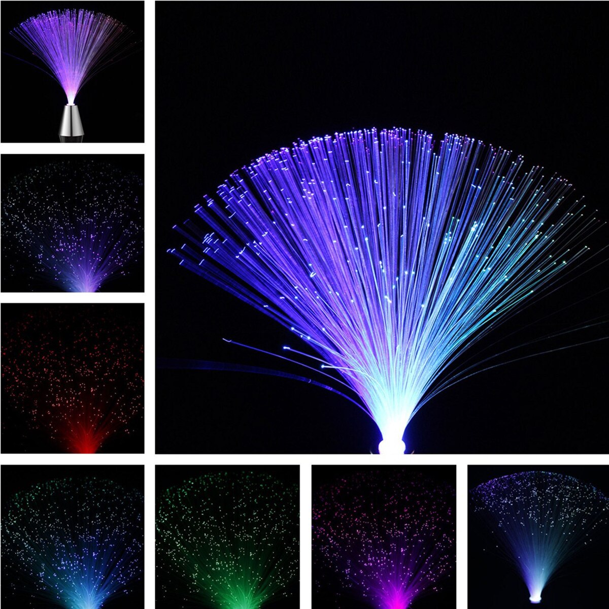 Mehrfarbig FÜHRTE Glasfaser Licht Stehen Nacht Licht Lampe Für Innen Dekoration Mittelpunkt freundlicher Hochzeit