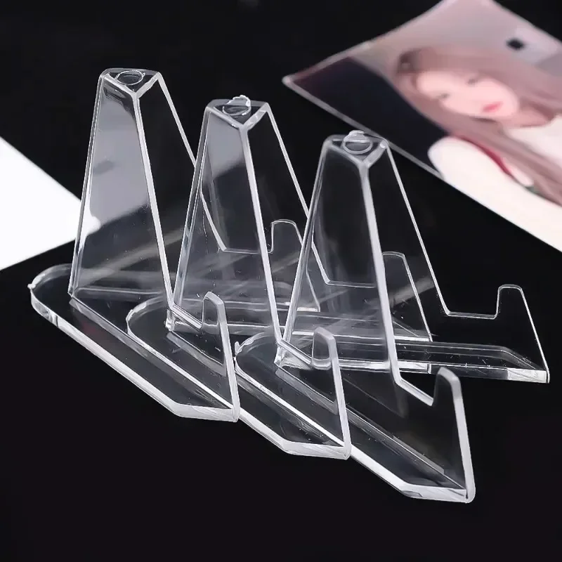 10-1Set Magnetic Cards Holder for Trading Card Support Set Arcylic Triangle Card Display Stand Waterproof Transparent Protector