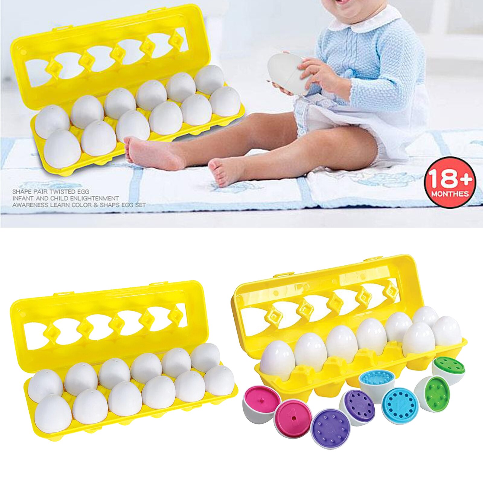 Educational toy recognize color shape matching count match egg fight inserted toys kids toddler toys puzzle