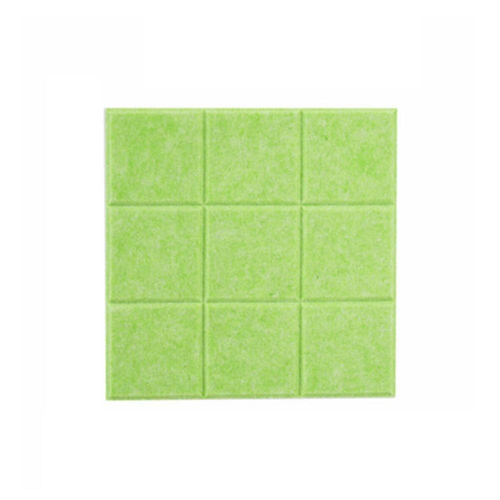 30*30cm Checkerboard Message Board Cork Wall Sticker Wall Board Wooden Checkerboard Felt Message Sticker V5K0: green