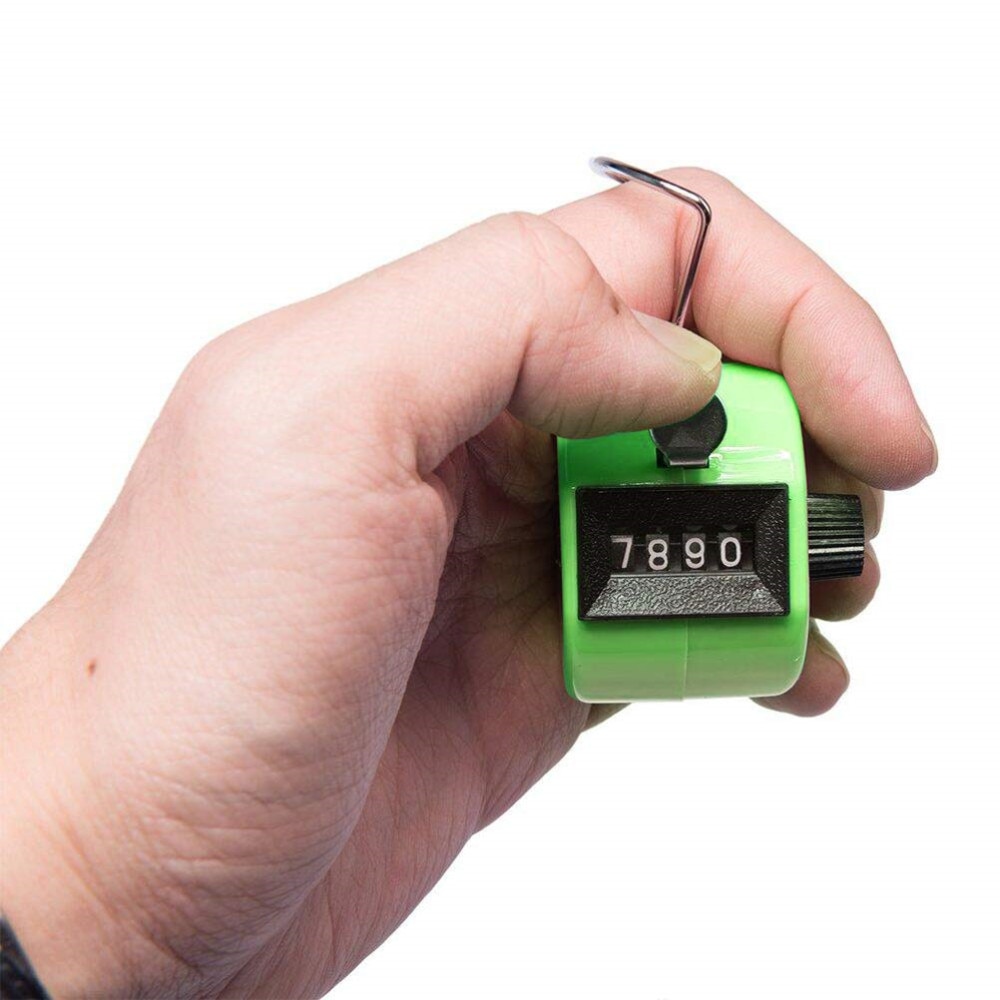 Contadores de números de 4 dígitos, carcasa de plástico, pantalla de dedo de mano, conteo Manual, temporizador, contador de Golf y fútbol