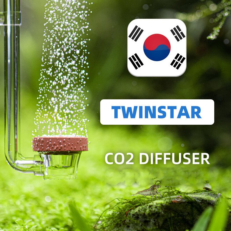 Korean Twinstar CO2 Diffuser Aquarium Water Plant Fish Tank Second Generation CO2 Diffuser Atomizer Bubble