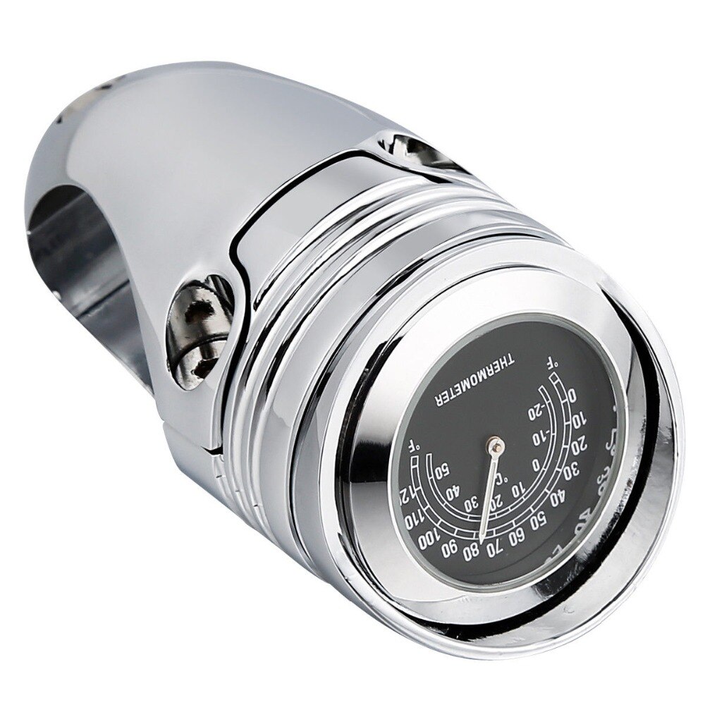 Thermomètre universel chromé pour guidon de moto, 1 1/4 "1.25", jauge de température