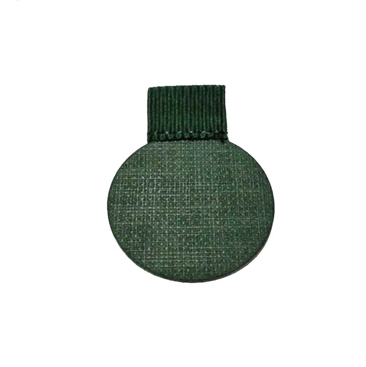 Self-adhesive Leather Pen Holder with Elastic Loop for Notebooks, Journals,Calendars and Planners(8 Colors): round deep green