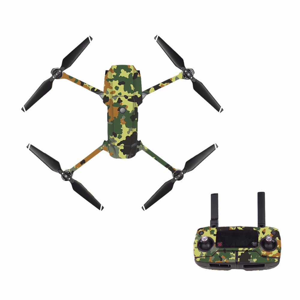 [M0011] Camouflage voor DJI Mavic Pro Decal Skin Sticker Drone Body + Afstandsbediening + 3 Batterij Bescherming film Cover