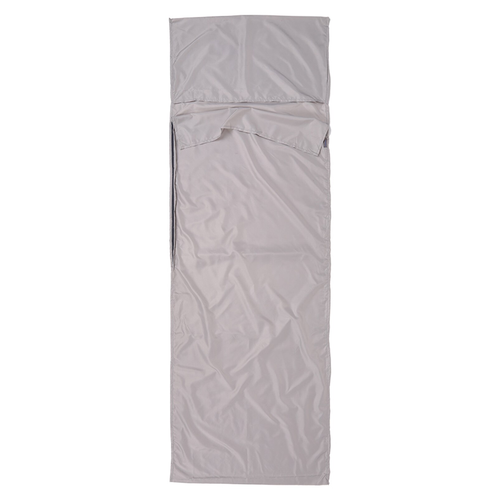 TOMSHOO-saco de dormir para viaje al aire libre, forro de 70x210CM, para acampar, senderismo, saludable, con funda de almohada, portátil, ligero, viaje de negocios: Grey