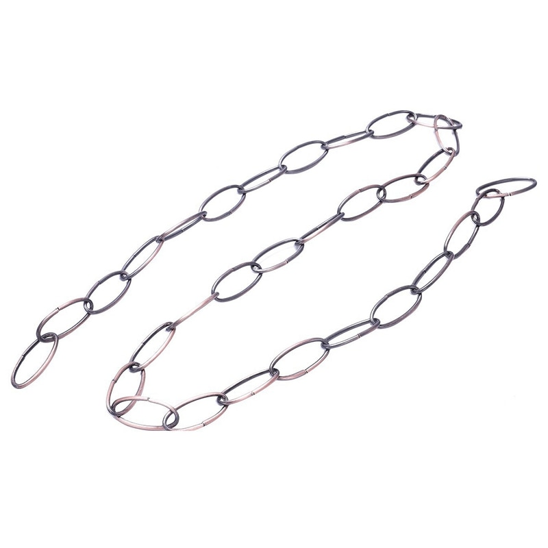 2 stk 1m kraftige kæder til vintage lysekrone hængende lampe, rød bronze & grøn bronze