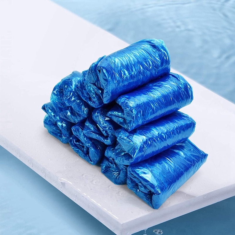 200 Pcs Waterdichte Oversleeves 15.7 Centimeter Lang, Blauw Beschermende Mouwen Voor Armen, heavy Duty Polyethyleen Mouw Covers Met El