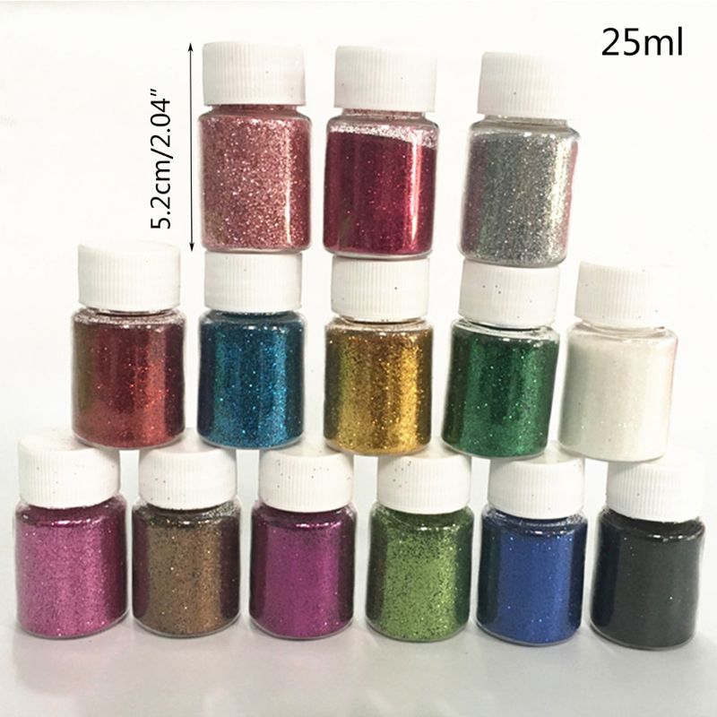 52 stk/sæt 52 farver skinnende pailletter glitter diy epoxyharpiks fyldmaterialer håndværk smykker kunst fremstilling tilbehør