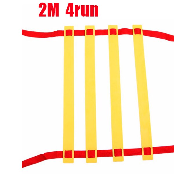 Agility ladder for football and football speed training with carrying bag, fitness equipment, ladder rungs, nylon straps: 2m 4 rum