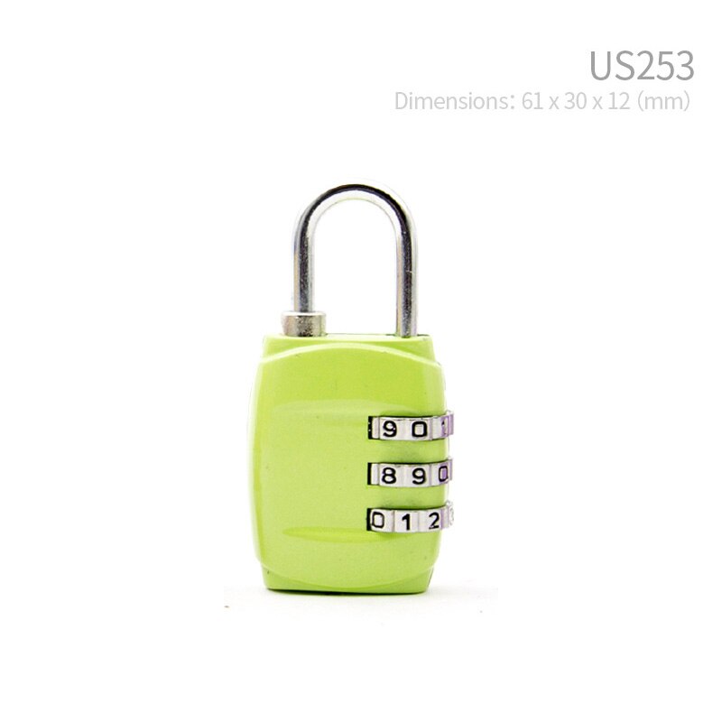 3 Digit Dial Draaien Combinatie Code Number Lock Hangslot Voor Bagage Rits Tas Rugzak Handtas Koffer Lade Duurzaam Sloten: 4