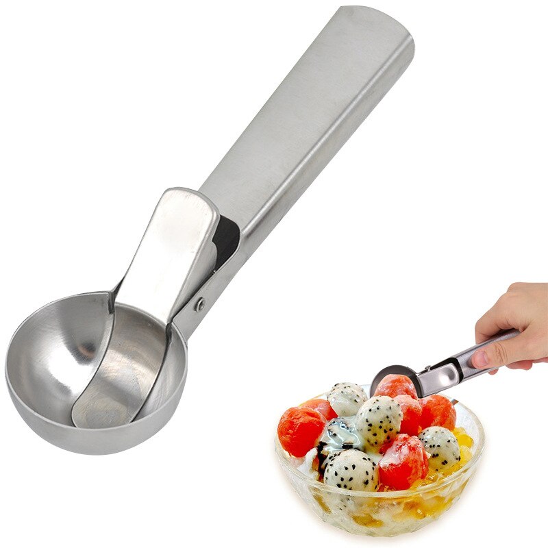 Ice Cream Stainless Steel Ice Ball Maker Yogurt Cookie Dough Meat Balls Ice Cream Watermelon Spoon Ice-cream Scoop