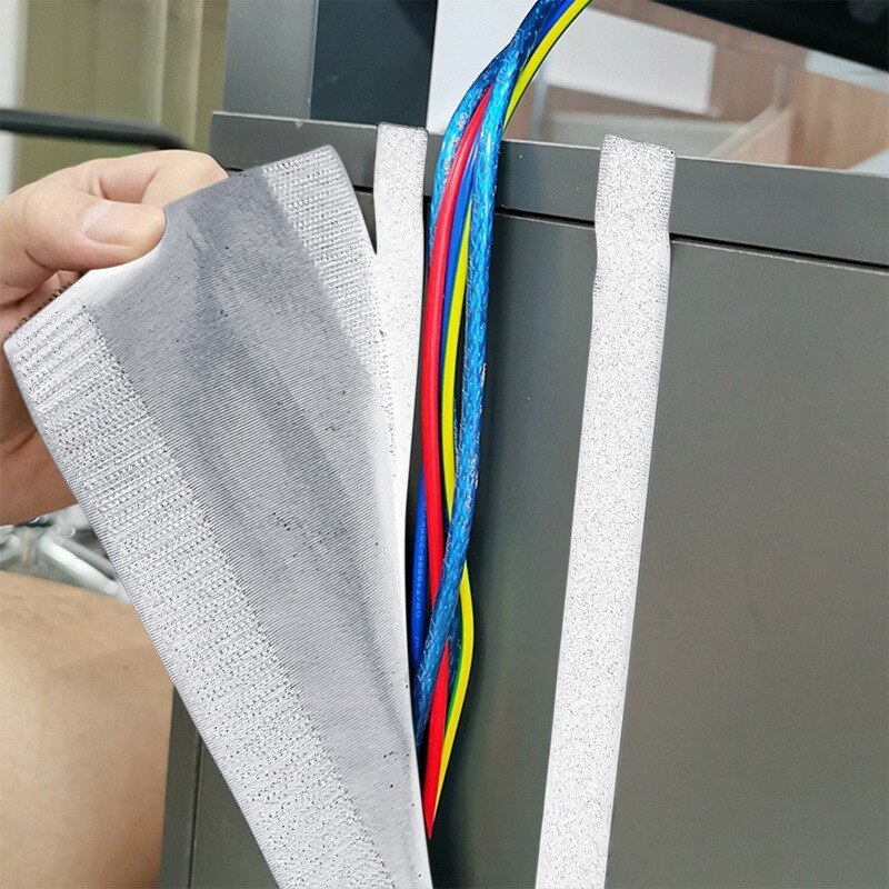 1/3M Soft Adjustable Hook And Loop Office Desk Wire Cable Cover For Floor/Carpet/Trunk/Desk Office Supplies