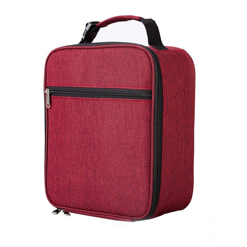 Heopono Fitness Food Grade PEVA BPA free Detachable Handle Branded 600D Polyester Thermal Insulated Cooler Lunch Bag Portable: Red