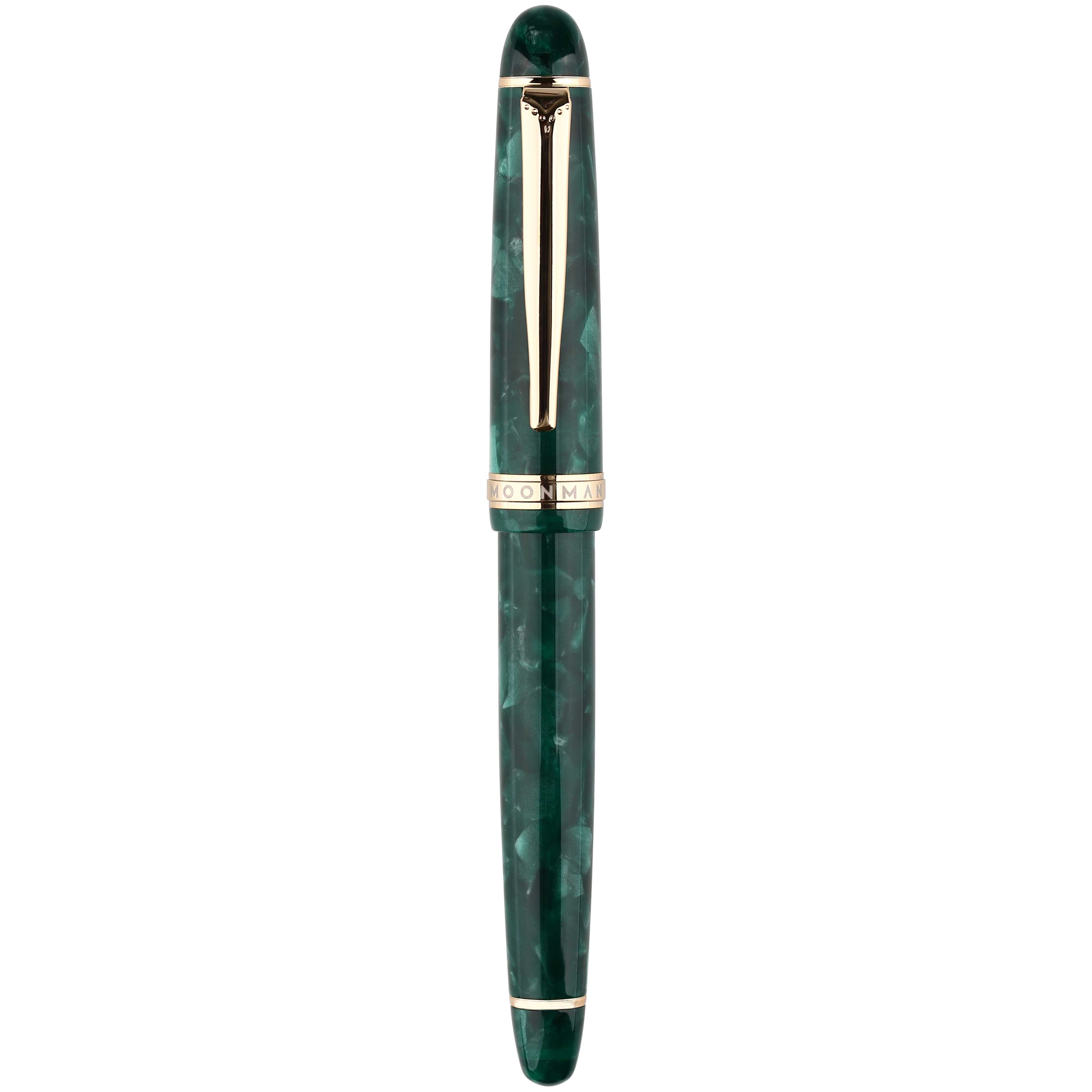Moonman S3 Colorful Resin Fountain Pen Camouflage Gold-plated EF/F Nib Ink Pen Original Box: Green(NO BOX) / EF