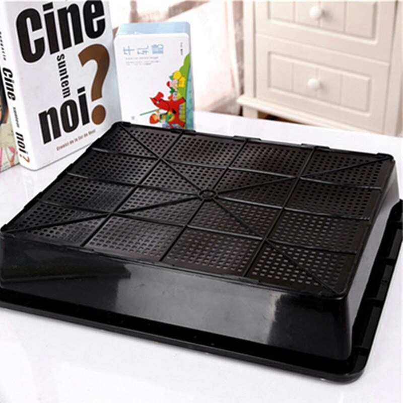 3 Pack Plant Growing Trays Garden Mesh Bottom Plastic Plant Trays for Wheatgrass, Plants, Hydroponic Dish Seedling Basin