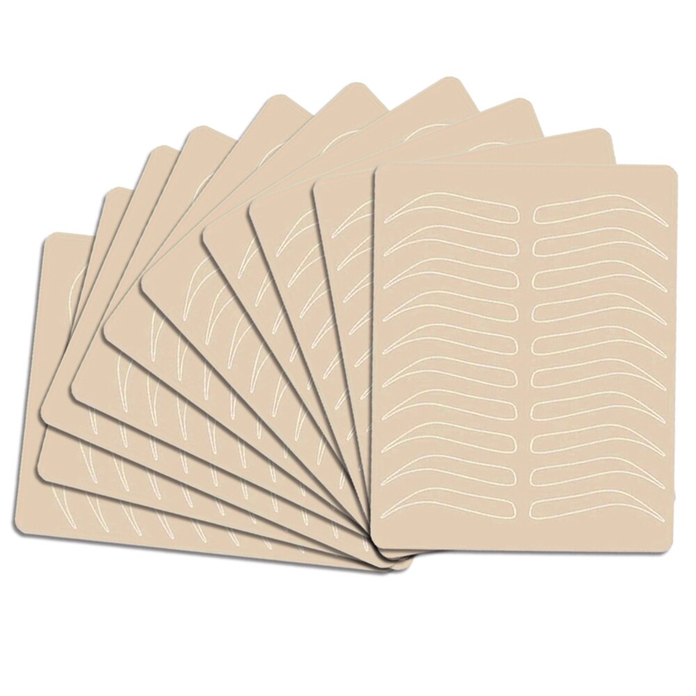 10pcs Microblading Eyebrow Tattoo Practice Skin Eyebrow Permanent Makeup Eyebrow Training Skin for Tattoo Supplies