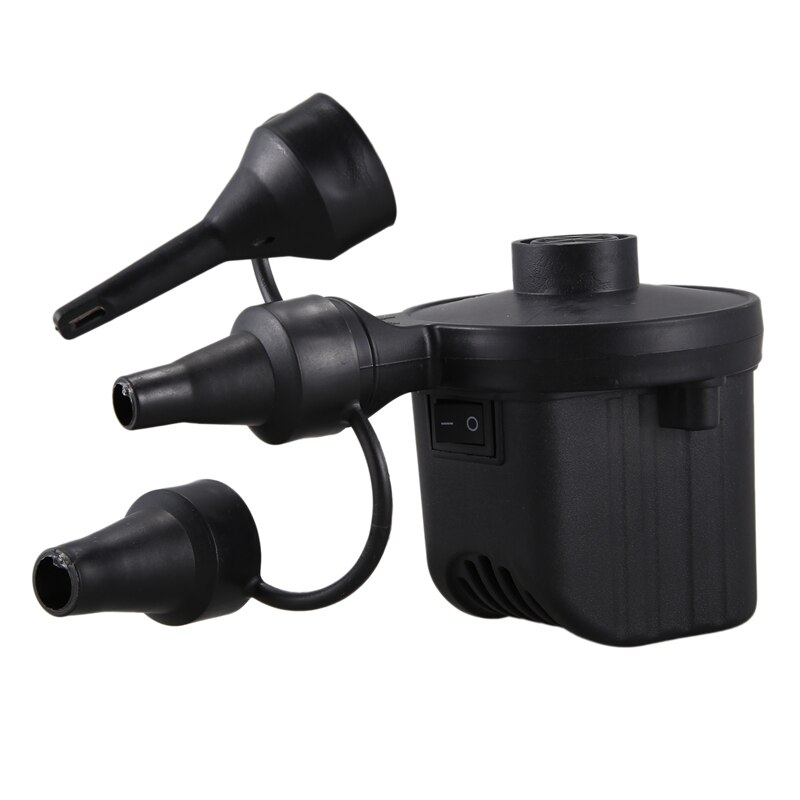 Hurtigfyllende elektrisk luftpumpe, bærbar oppblåser og deflatorpumpe med dyser for bassengfløter raft toy us plug