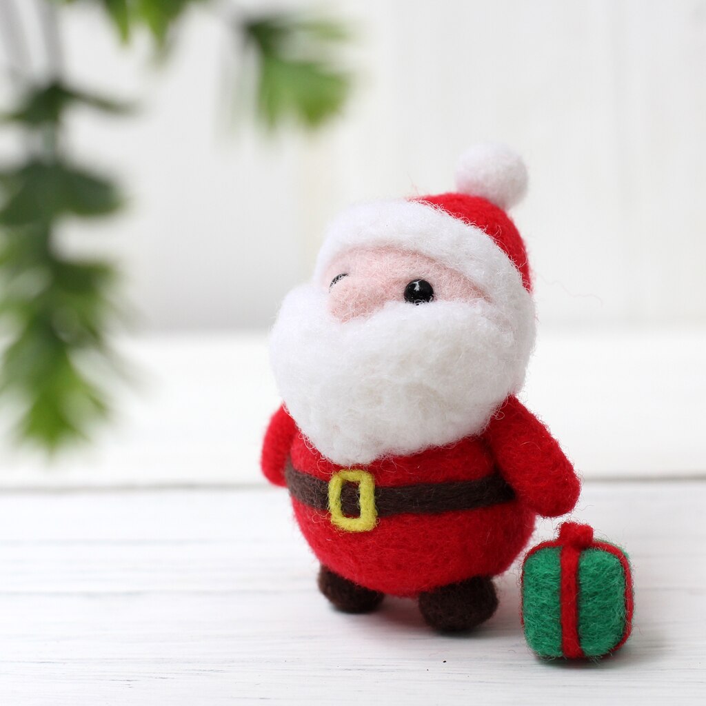 Wool Felting DIY Kit with Tools – Christmas Santa Claus Needle Felting Kit– Great Starter kit