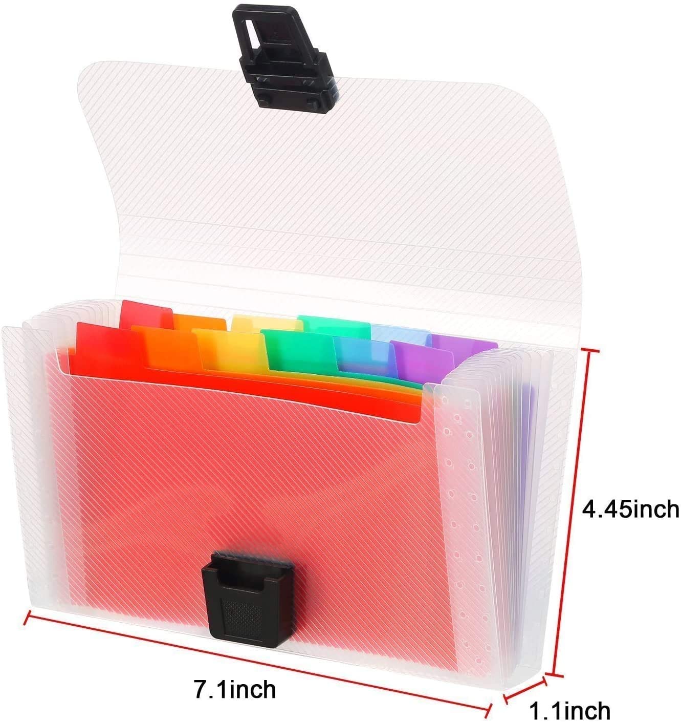 A6 Plastic Expanding Folder 13 Pocket File Organizer 12 Labels Index Office Organizer Document Holder File Case Document Box