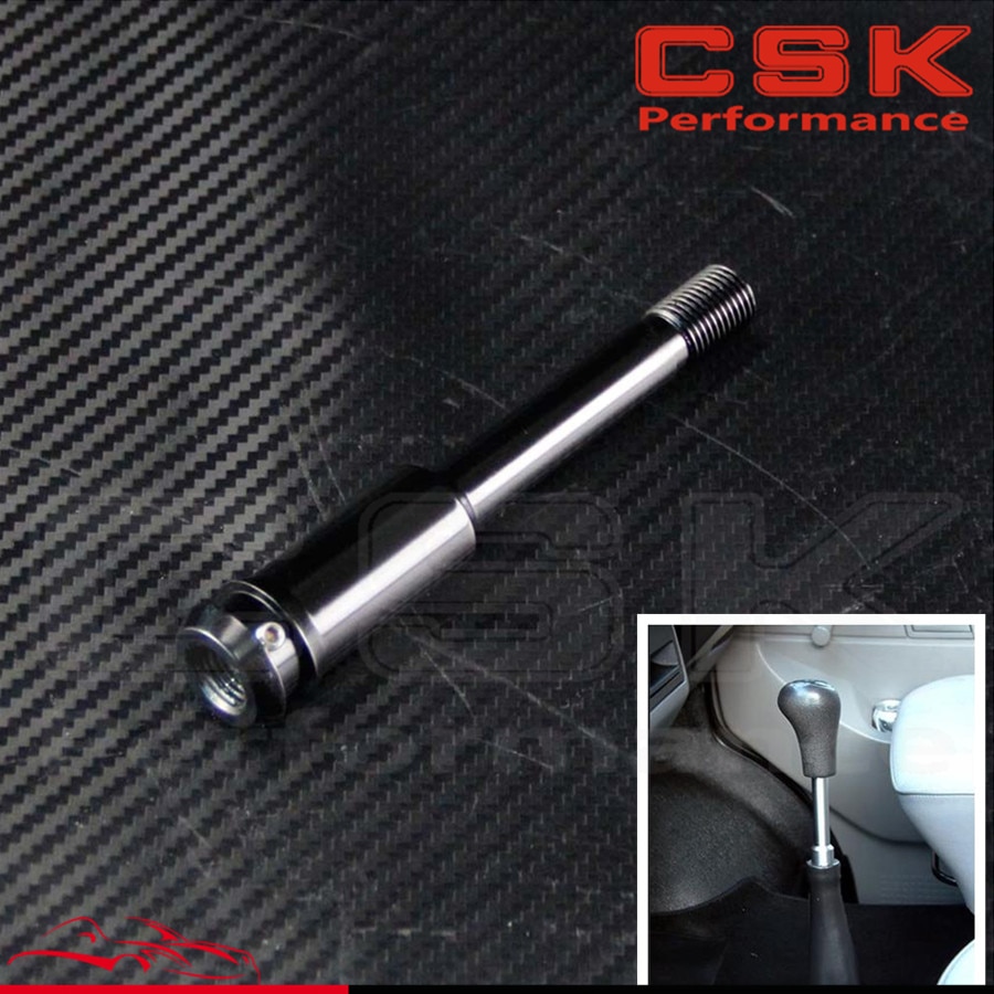 1pcs 5" Gear Shifter Extension Stick Knob Straight Lever M14*1.5 For VW T4 90-03 Silver / black