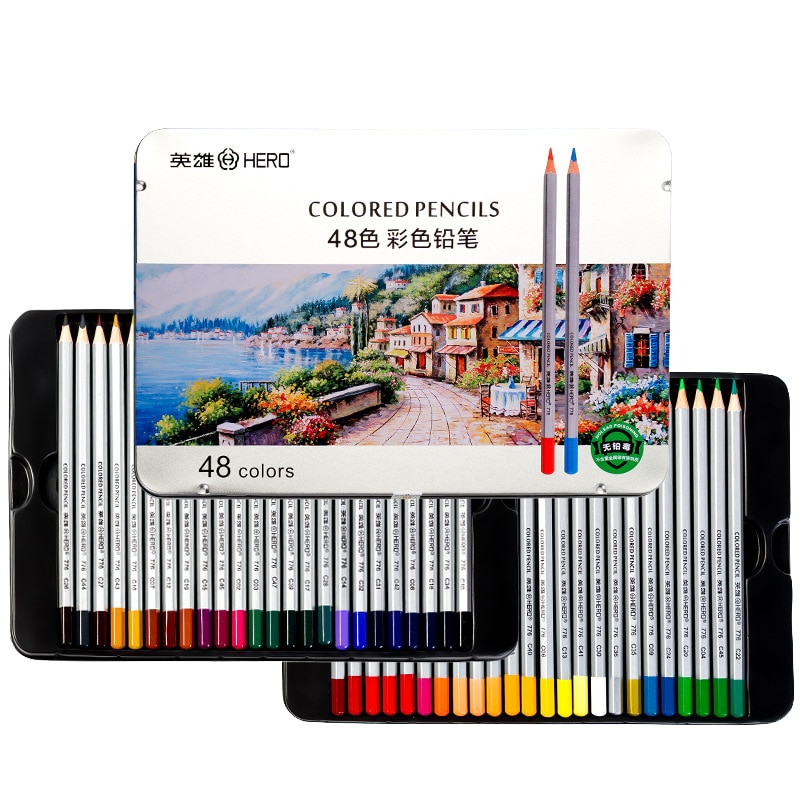 24/36/48/72 Color Watercolor Pencil Set Art Sketch Drawing Wooden Lead Pencils Art School Stationary Supplies