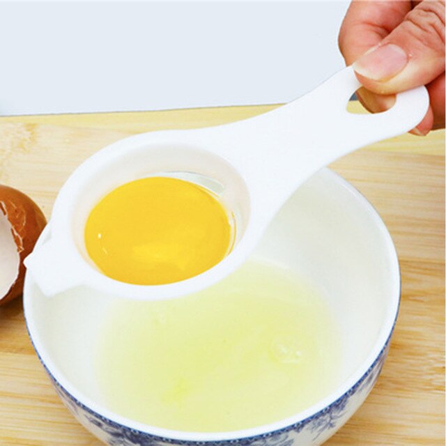 Plast æg seperator hvid æggeblomme sigtning hjem køkken kok spisning madlavning gadget køkken tilbehør til hjemmet æg værktøjer: Hvid