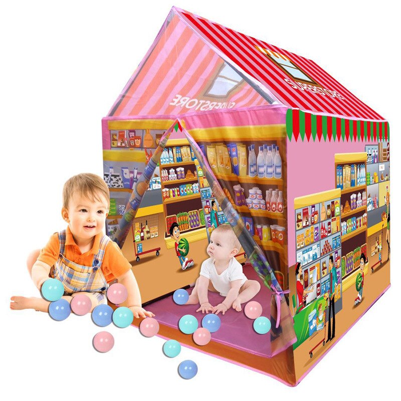 Spielen Zelt Kinder Spielen Haus Spiel Aktivität Haus Dinosaurier Cubby Tragbare Klapp Spielzeug Zelt Baby Indoor Spielen Pit Pool Junge mädchen: Convenience store