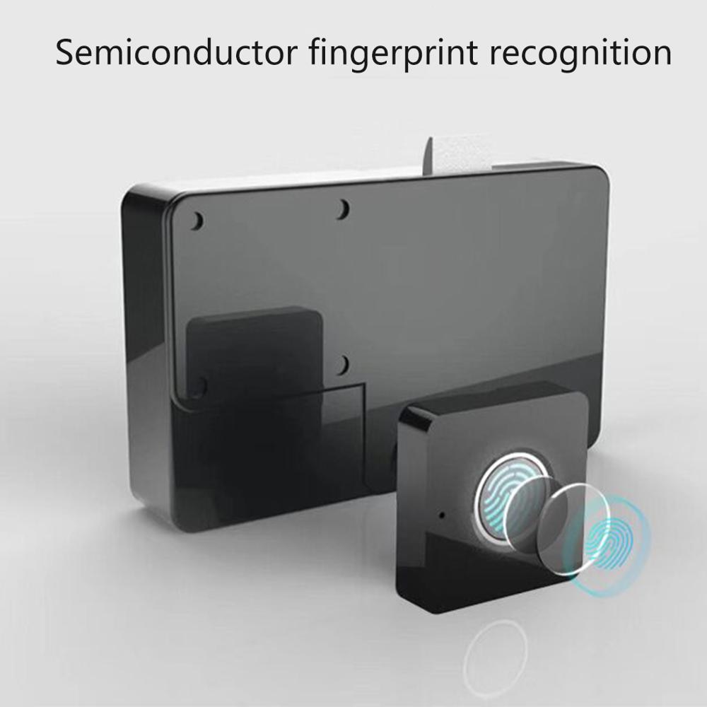 1Set Anti Theft Automatic Fingerprint Lock PC Aluminum USB Intelligent Electronic Lock for Drawer Cabinet Furniture