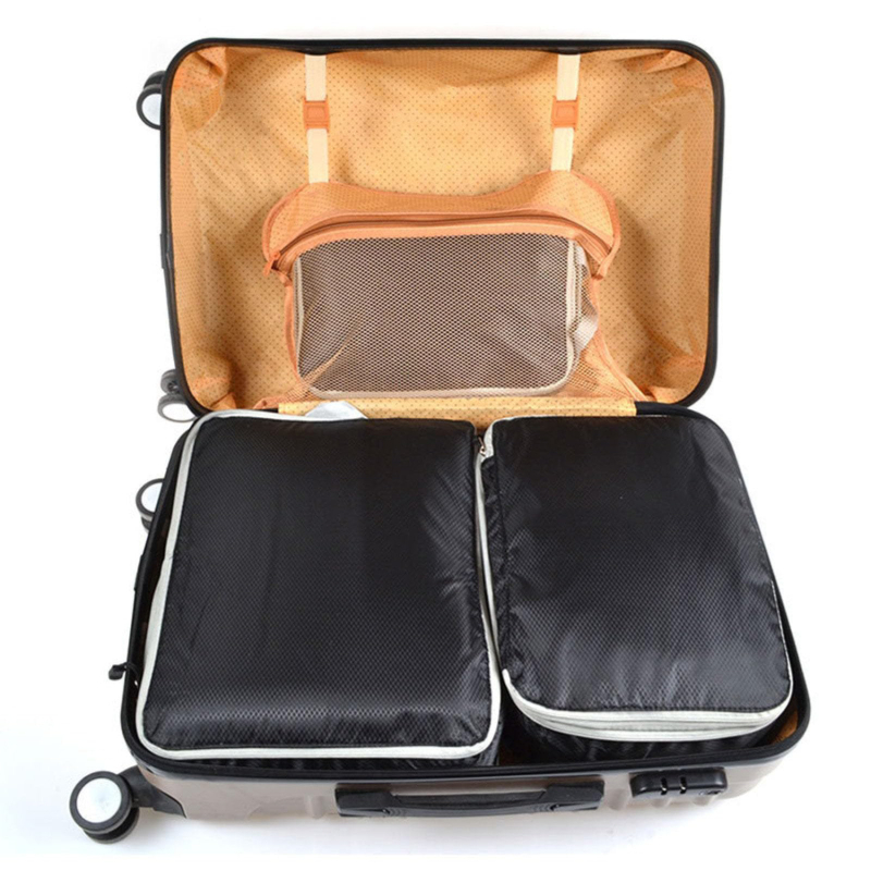 Cubes d'emballage compressés, ensemble d'organisateurs de rangement de voyage, bagages visuels en maille, sac de valise Portable pratique et léger, 3 pièces,