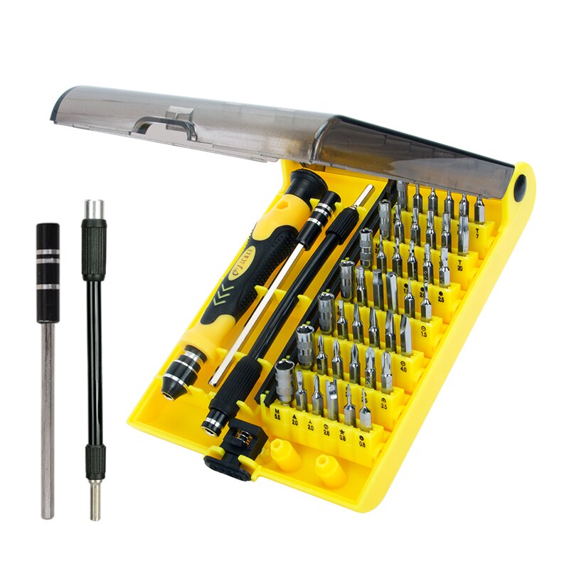 JACKLY JK-6089C-caja de destornilladores portátil , juego para teléfono móvil, portátil, Gamepad, reloj, producto electrónico, reparación DIY