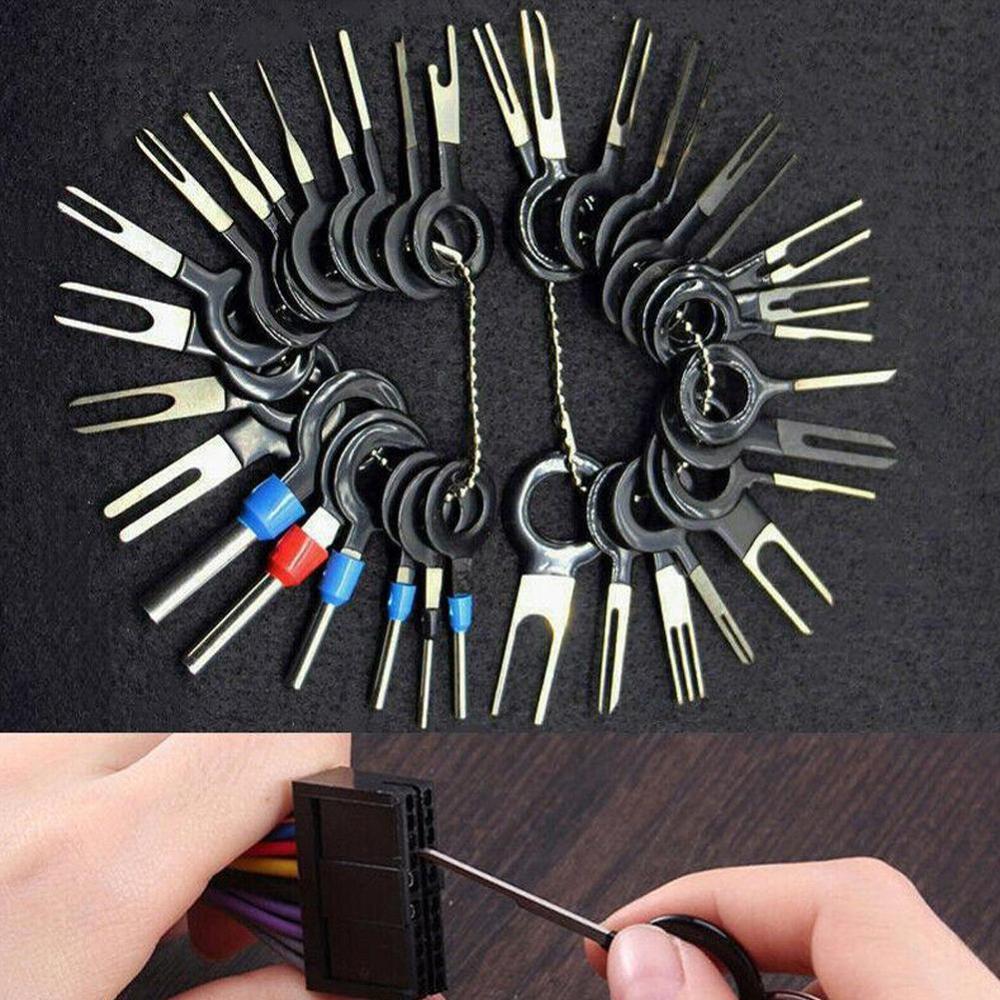 8-38pcs Car Plug Terminal Removal Tool Remove Wire Pin Needle Retractor Pick Puller Repair Hand Tools Kit