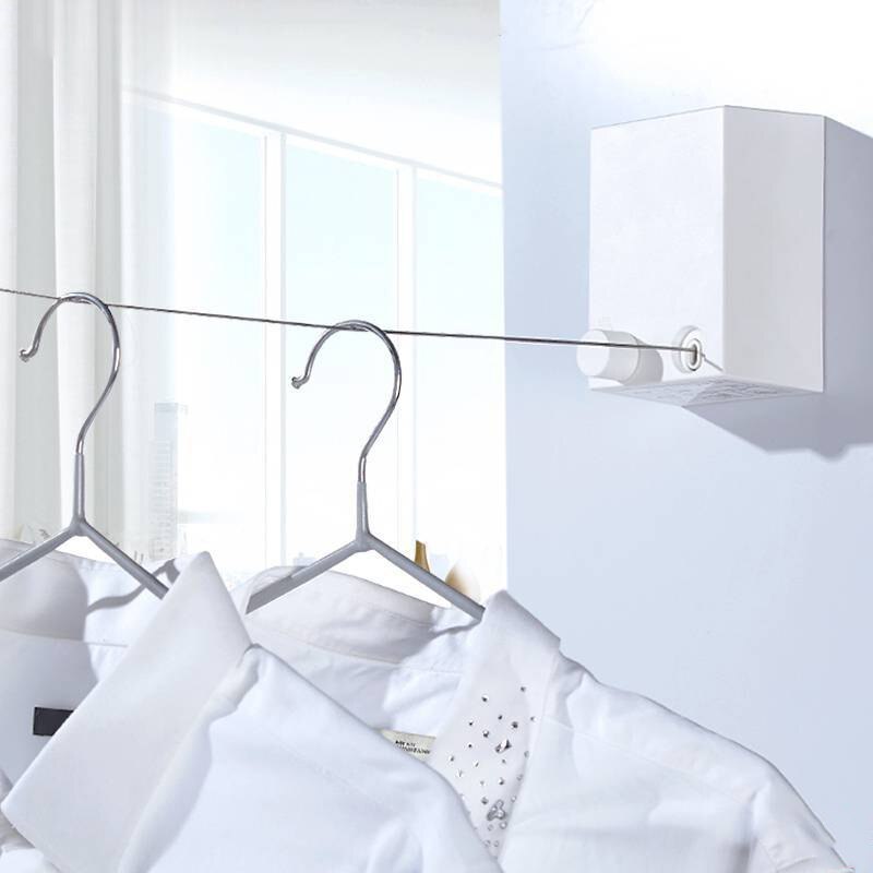 Retractable Clothesline Wall-mounted Indoor Outdoor Clothes Hanger Laundry Drying Line Balcony Invisible Telescopic Drying Lines