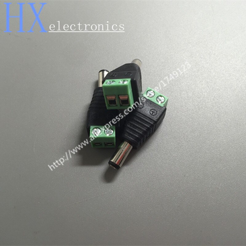 100PCS DC plug 5.5 * 2.1MM male DC power plug