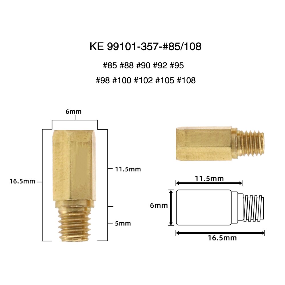 ZS Racing-carburador principal M5 para Keihin OKO/KOSO/PWK/BD/CRS/ FCR/FCR-MAX/PD/PE/ PJ/PWM, 10 Uds.: A-02
