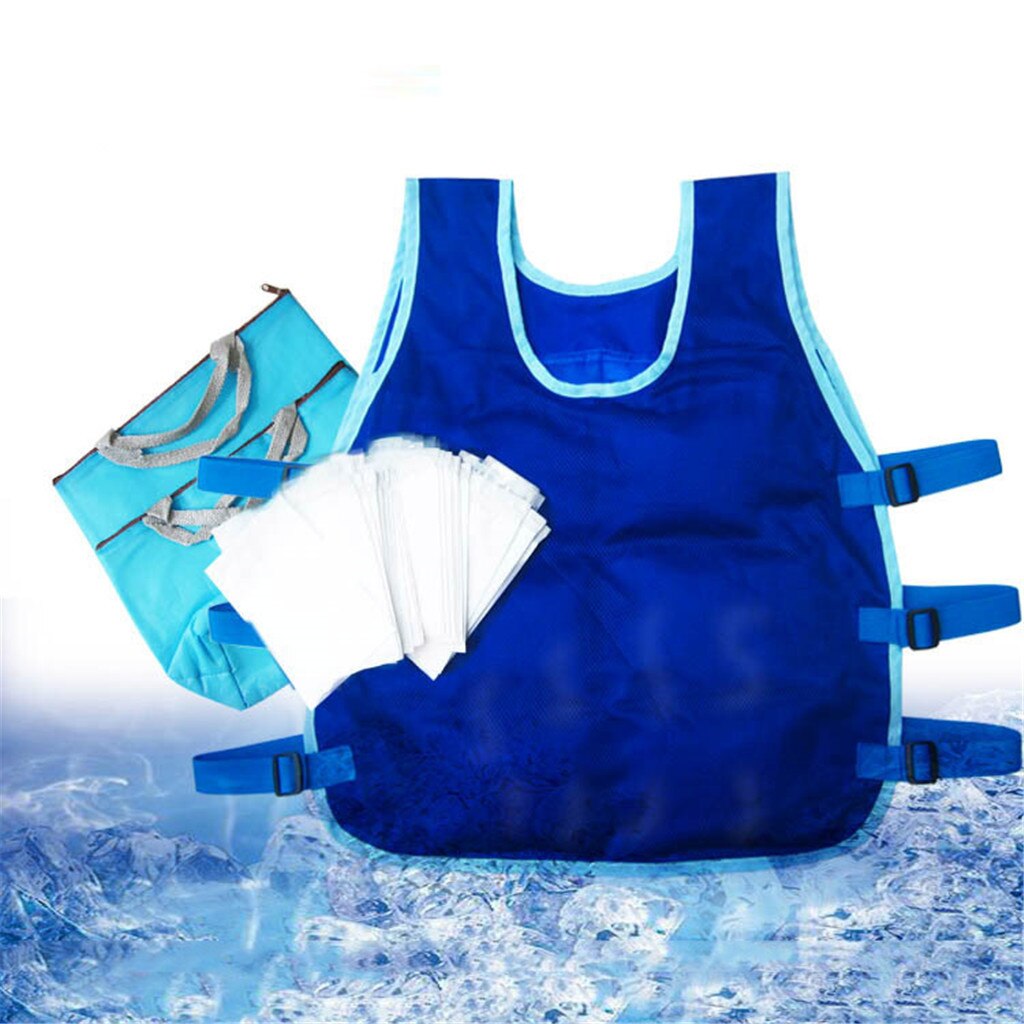 Chaleco refrescante de verano al aire libre, bolsas de hielo, ropa para ciclismo, pesca al aire libre, chalecos congelados de alta temperatura #4