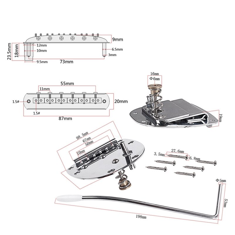 Gitarr bridge pull plate tremolo för mustang och jazzmaster tillbehör