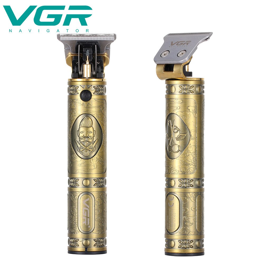 VGR V-085 hair clipper T-type retro oil head USB rechargeable electric hair clipper engraving men's hair clipper hair trimmer