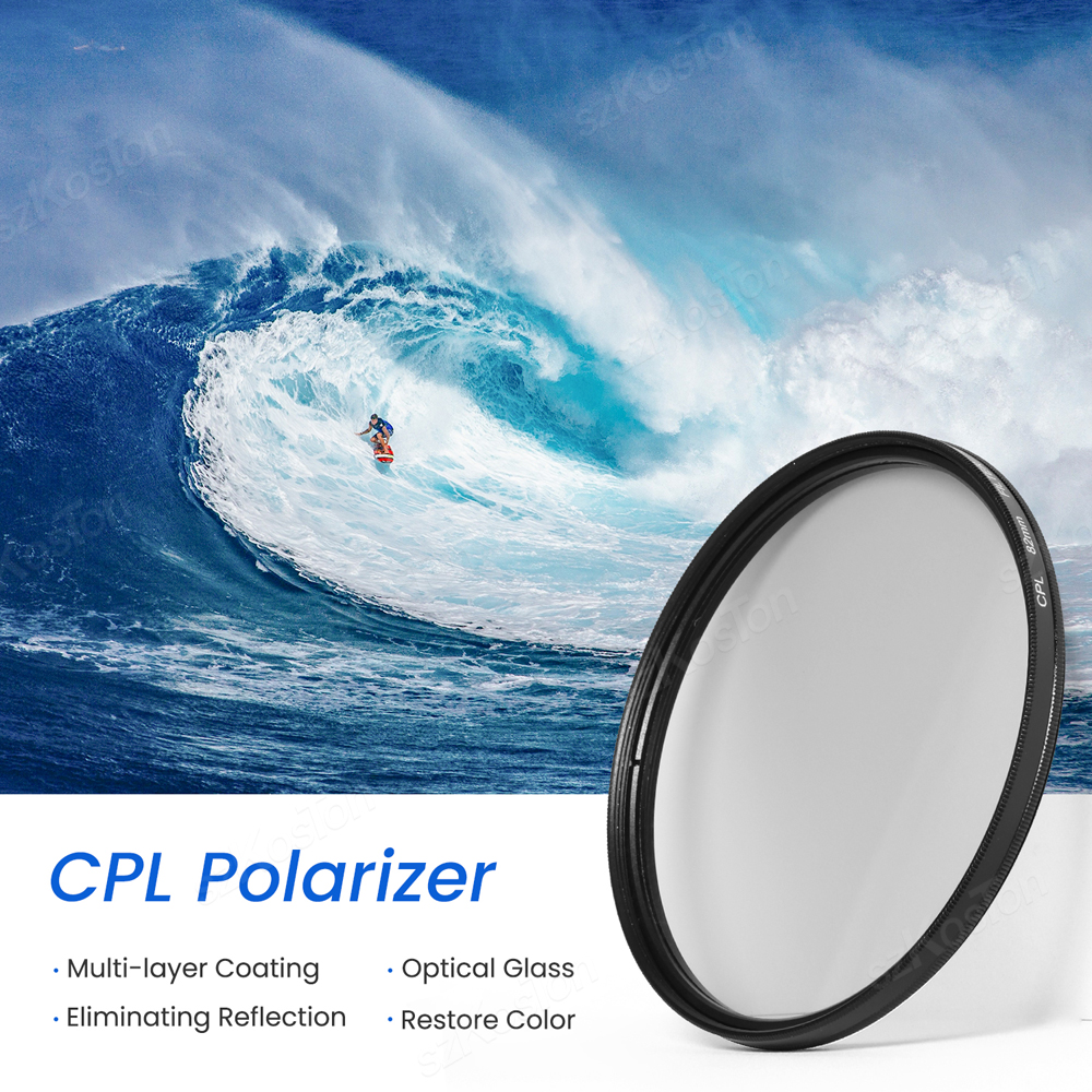 Filtre CPL optique Ultra mince, polariseur circulaire multicouche, filtre d'objectif d'appareil photo 37mm 49mm 52mm 58mm 67mm 72mm 77mm 82mm