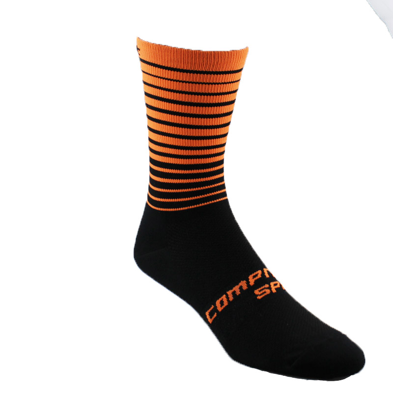 Bmambas mærket cykelsportsstrømper beskytter fødderne åndbare fugttransporterende sokker cykelstrømper cykler sokker: Orange