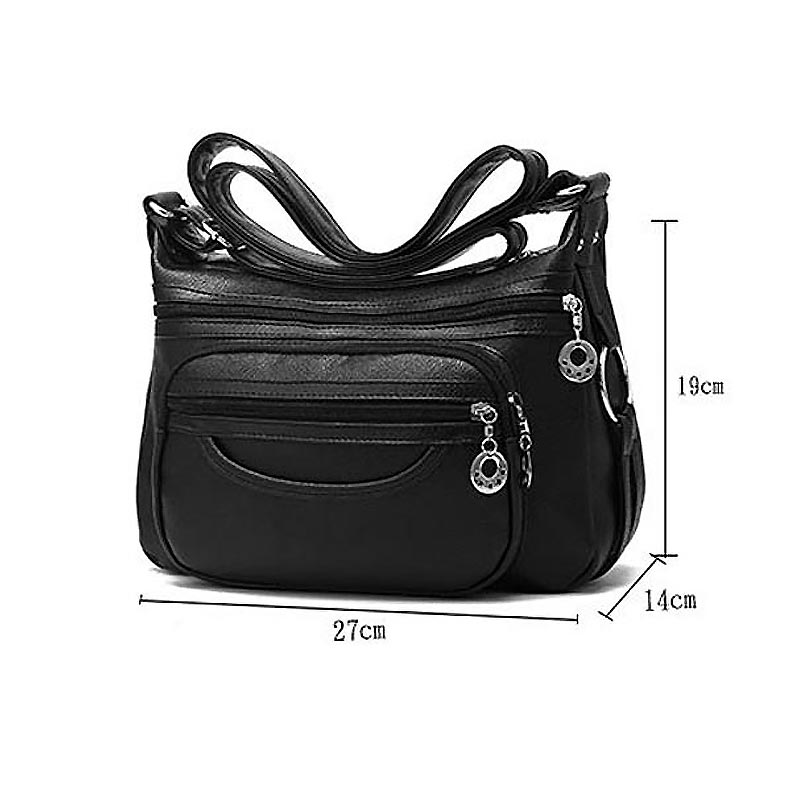Borsa a tracolla casual in pelle pu tinta unita moda donna 2022 per donna borsa a tracolla quadrata morbida con cerniera nuova